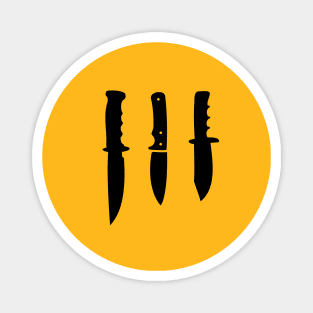 Black Survival Knives Magnet